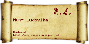 Muhr Ludovika névjegykártya